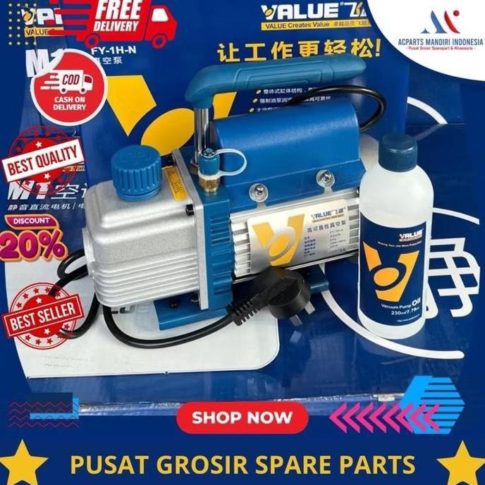 JUNJI- VALUE 1/4 ( 1/4 hp/pk ), Refrigerant vacum pump ac / kulkas / mobil 1/4 hp