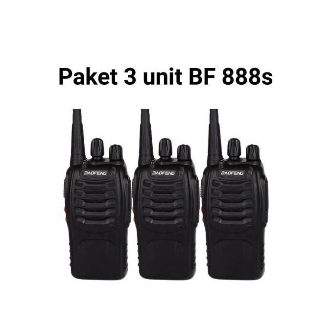 ZOLDYCK- Paket 3 unit BF 888s radio HT jarak jauh serba guna