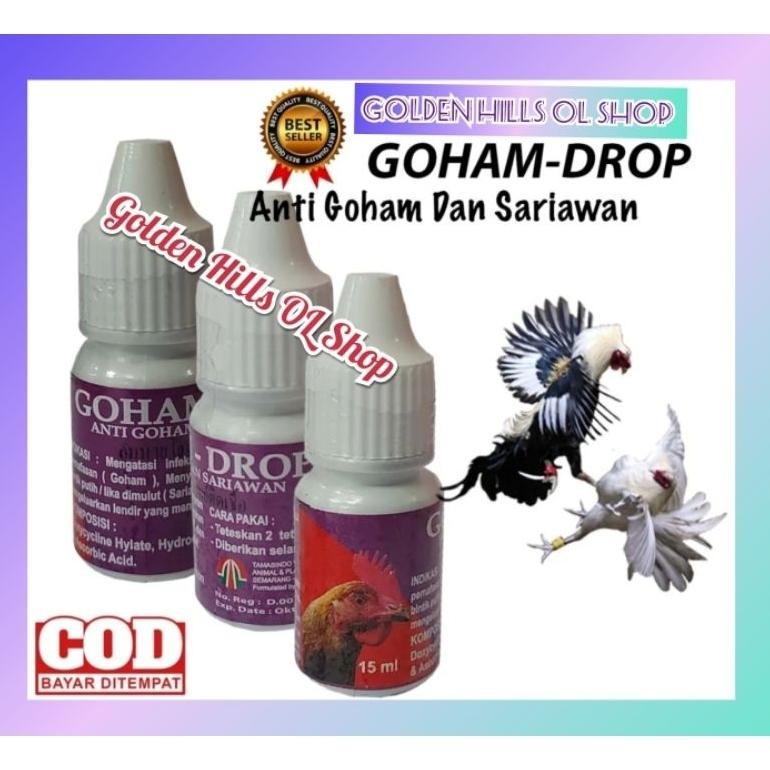 GOHAM DROP AYAM 10ML  SARIAWAN AYAM GOHAM DROP ANTI GOHAM DAN SARIAWAN