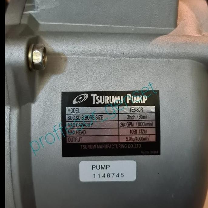Pompa Alkon Irigasi 3 Inch Honda Tsurumi Waterpump Bensin Te8 80Hp  Sukses Mart 25