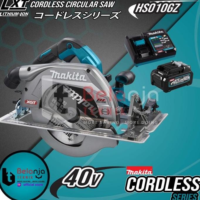 WONDERWEISS- Makita Mesin Circular Saw Baterai HS010GZ Cordless Potong Kayu 40V Set