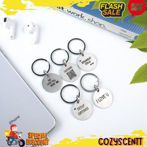 Terlaris Gantungan Kunci Custom Nama / Tag Nama Kucing Anjing