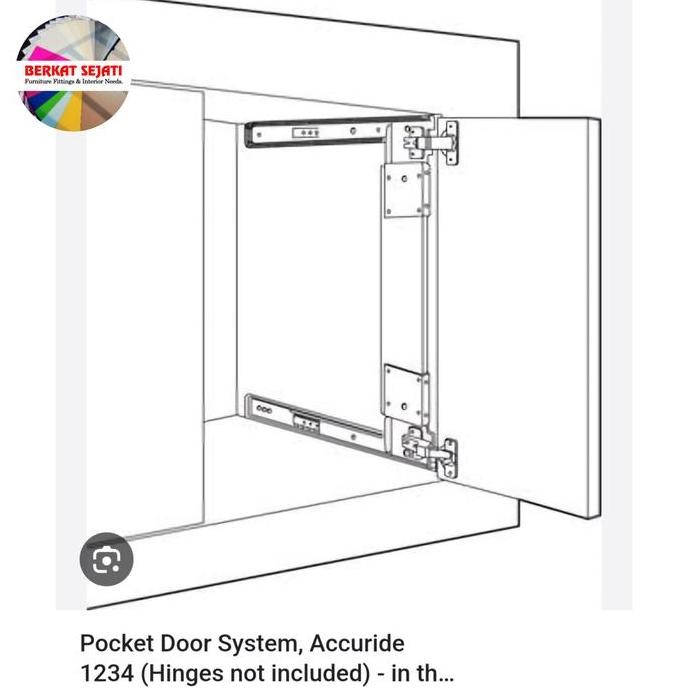 Promo Rel Pocket Door 60 Cm Pintu Lemari Baju Gas Tv Salib Lipat Hafele 60Cm Cod