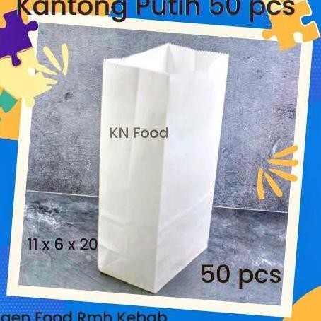 [Best] Kantong Burger Polos Putih 1 Pcs/Kantong makanan kantong kertas