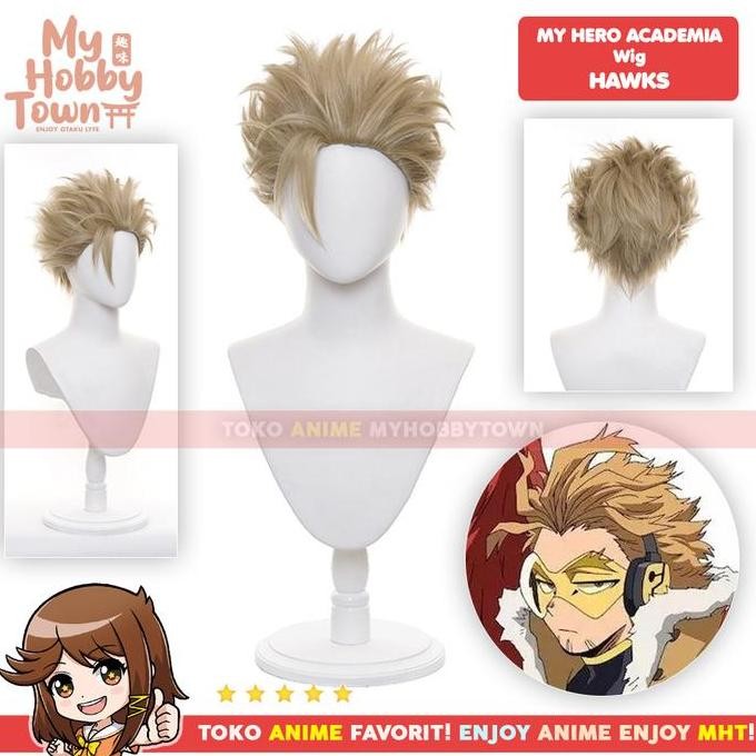 Wig Cosplay Anime Boku no Hero Academia : Hawks Rambut Palsu