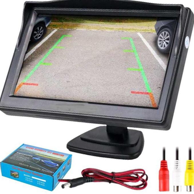 Promo Mini Display Parkir Monitor Spion TV Mobil Tracking Parabola 5 Inch Diskon