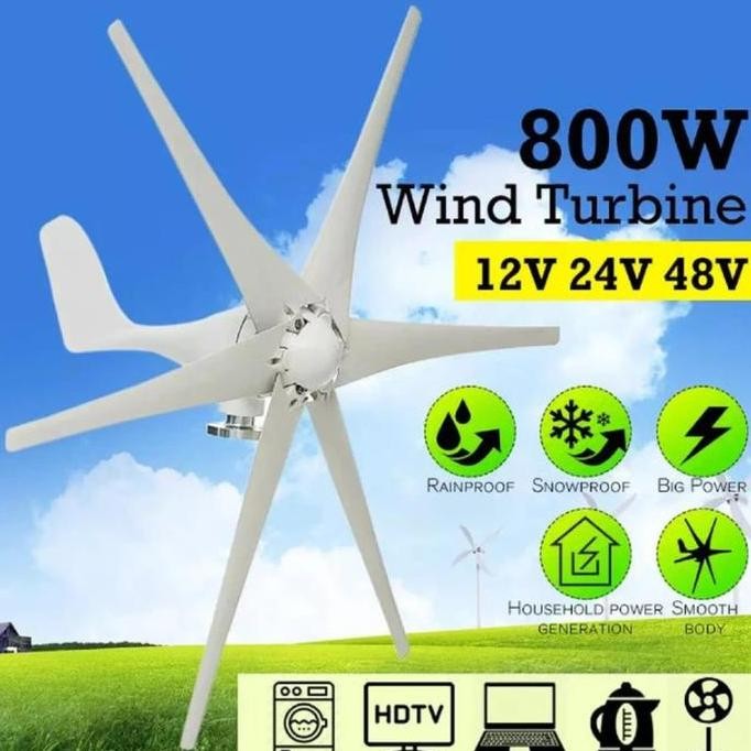 CROWHEX- Generator Pembangkit Listrik Tenaga Angin PLTB Wind Turbine 800W