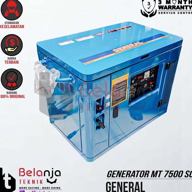 WONDERWEISS- General Generator MT 7500 SC Silent Genset Bensin 5500 Watt