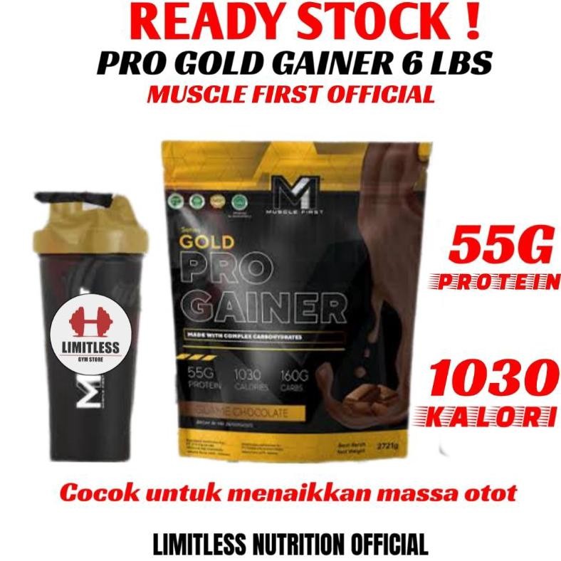 Musclefirst Gold Pro Gainer 6 Lbs Susu Gym Menaikkan Berat Badan Original