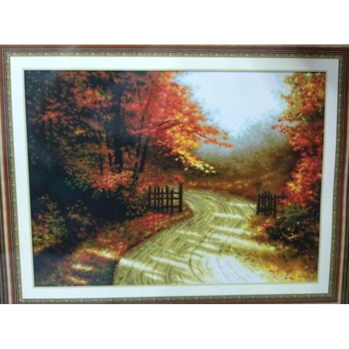 Paket Sulam Kristik DOME 111201 Pemandangan Autumn Musim Gugur