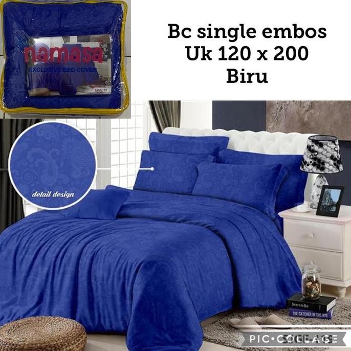 Namasa Bedcover set + sprei Katun Jepang Embosed ukuran 120X200