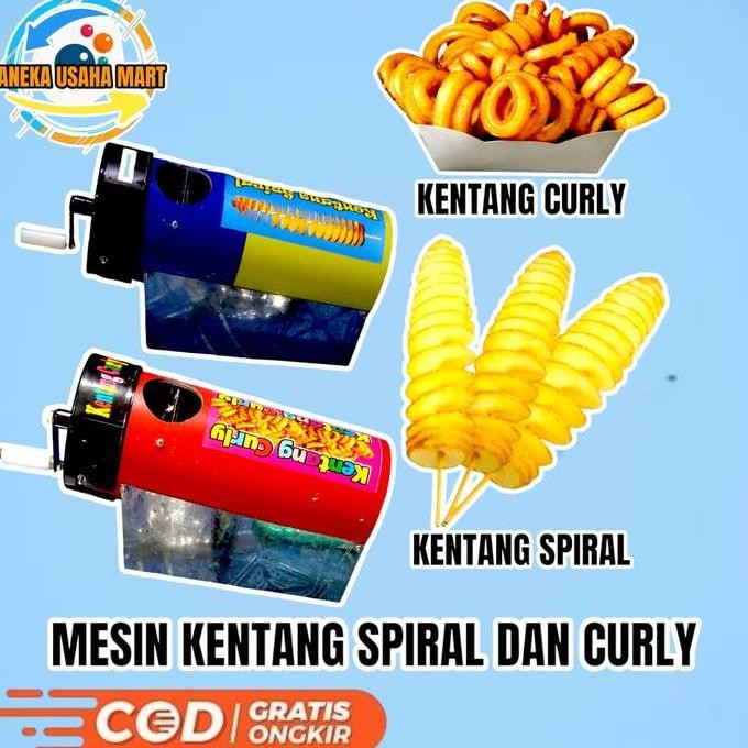 MESIN KENTANG SPIRAL+CURLY MURAH - MESIN KENTANG KERITING - MESIN PEMOTONG KENTANG SPIRAL ABD