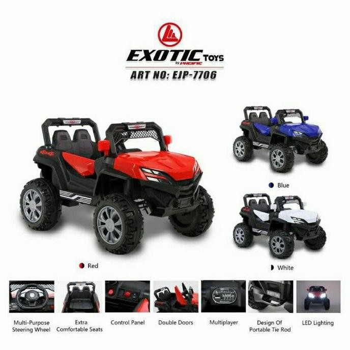 Mainan anak mobil aki exotic EJP 7706 - Mobil Aki Jeep IRF