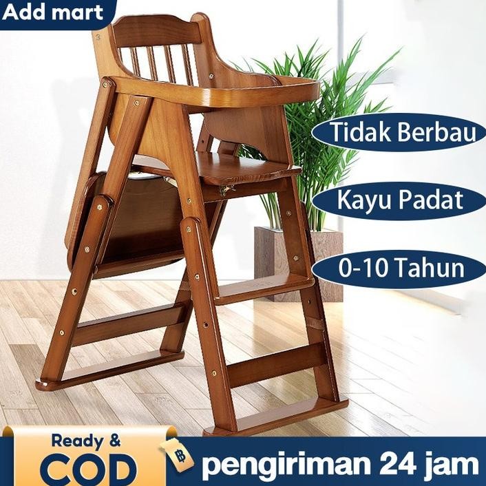 KYOKOTSU- Kursi Makan Anak Bangku Bayi Kursi Makan Bayi Kayu cocok untuk Bayi dan Balita 100% Kayu