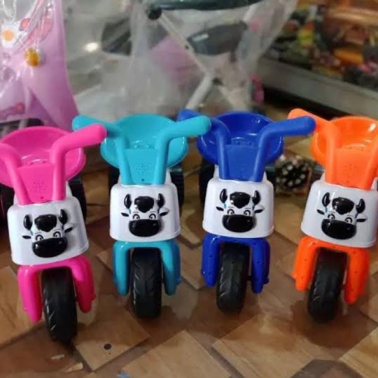 (BISA COD) MAINAN ANAK SEPEDA SAPI MUSIK / Mainan Sepeda Dorong Anak - Sepeda Roda Tiga - Sepeda Ana