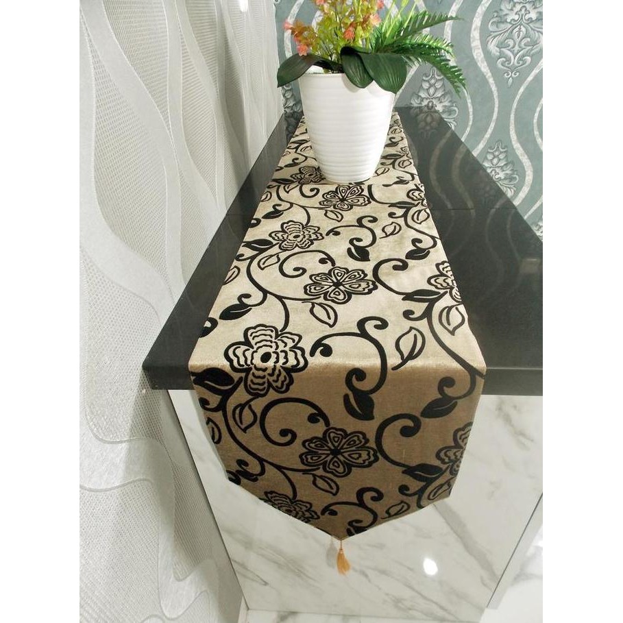 DR282>> TAPLAK MEJA MAKAN / TAPLAK MEJA PANJANG MINIMALIS MODERN MOCCA 180