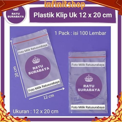Terlaris Plastik Klip Ziplock 11x20 12x20 13x20 14x20 15x20 16x20 isi 100 Kantong Zipper Packing Mas