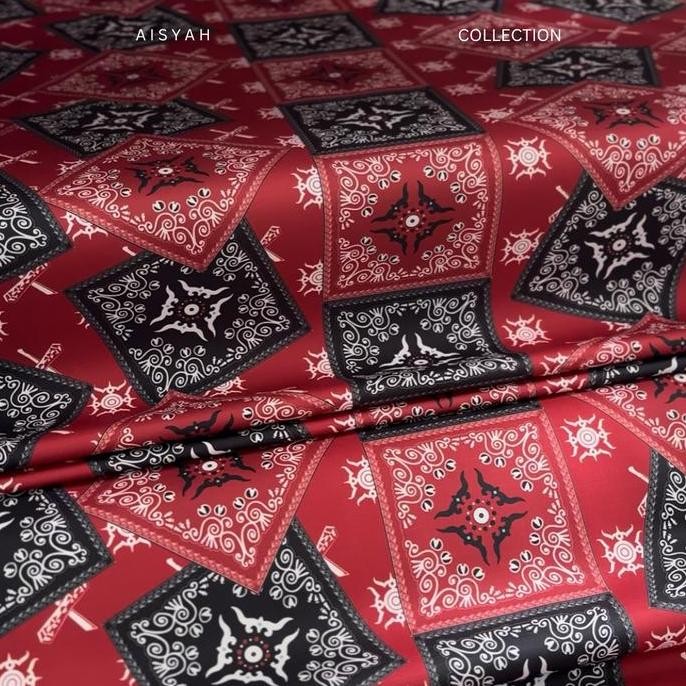 Promo digital printing - motif Batik Motif Maluku - Batik Merah lenso adat maluku 01 COD