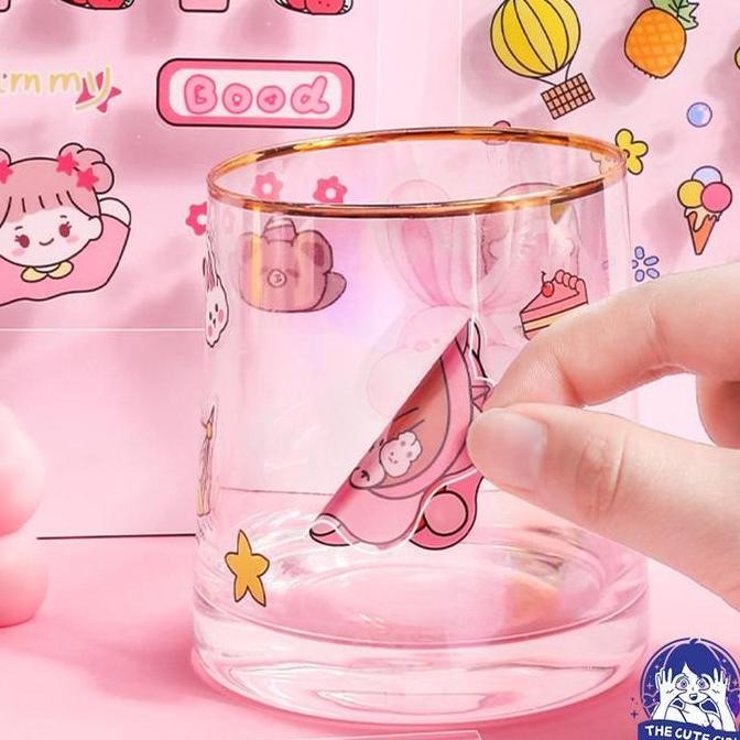 DF181>> Stiker 2D Cute Stiker Momo lucu box 1 box isi 100 pcs - Stazionario