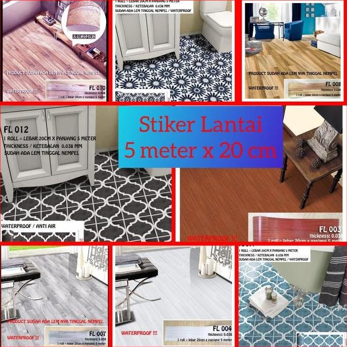 DY17 >> STICKER LANTAI FLOORING PVC STIKER DAPUR STIKER LANTAI