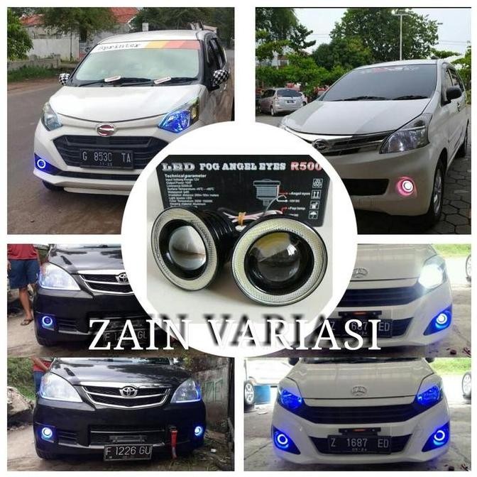 FYP SEPASANG LAMPU LED BIRU FOGLAMP ANGEL EYES 89MM MOBIL AVANZA XENIA CALYA SIGRA AGYA AYLA ETIOS J