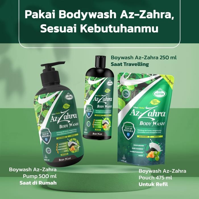 ZIZI BODY WASH SABUN MANDI CAIR EKSTRAK DAUN BIDARA 450 ML REFILL