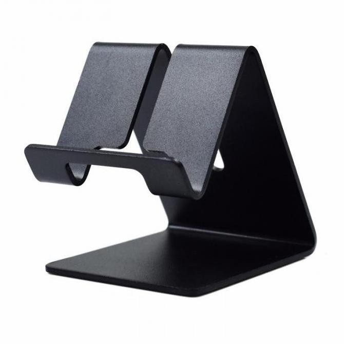 Alumunium Desk Stand Holder Smartphone Tablet Dudukan Meja Hp - Hitam