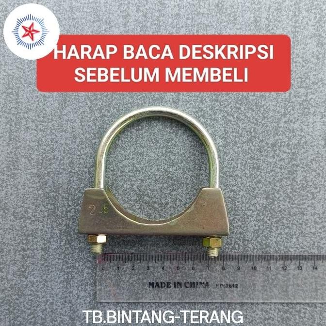Klem Clamp Pipa Besi U Bolt 2 1/2" Inch