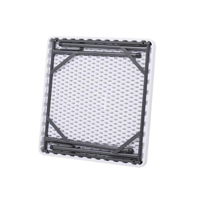 KRISBOW 86X86 CM MEJA LIPAT - PUTIH/ABU-ABU