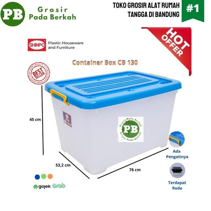 Shinpo kontainer Box Plastik Kotak Penyimpanan Serbaguna Besar