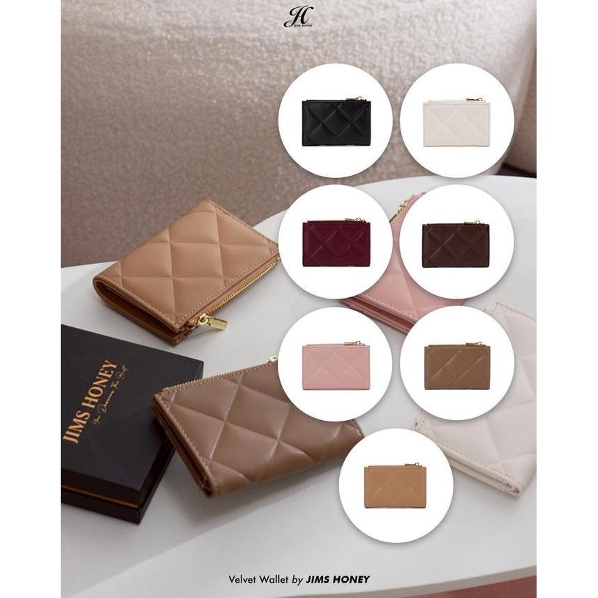 Jims Honey Velvet Wallet Dompet Kecil Lipat Wanita Cewek Free Box
