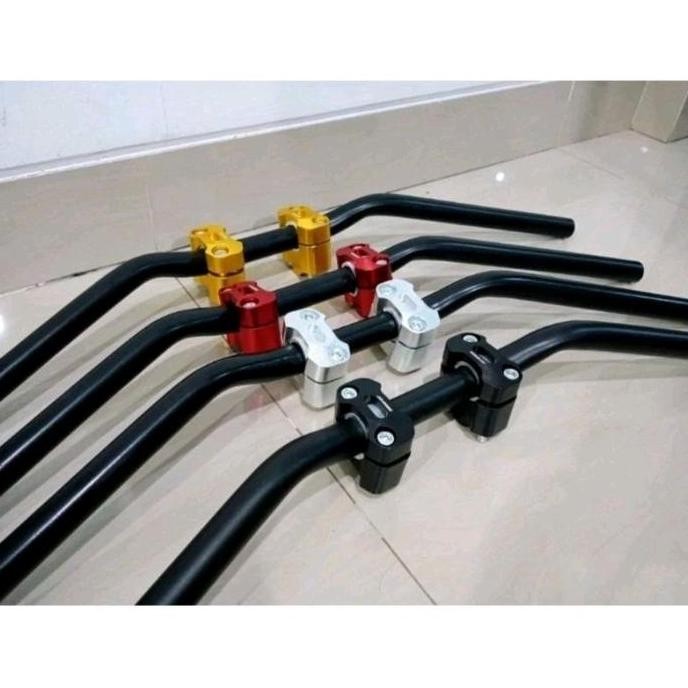 Stang Rzr Stir Variasi + Raiser Stang Cnc Universal Semua Motor Vixion Satriafu Byson Megapro Cbr Mo