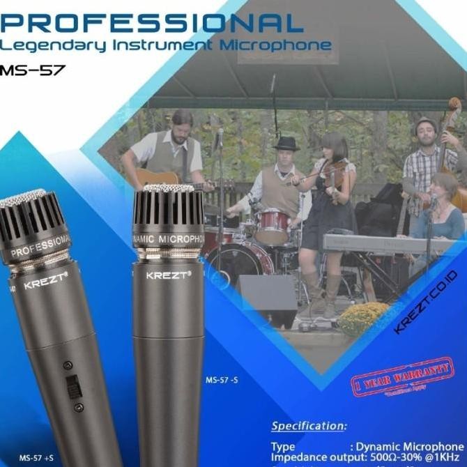 Mic Krezt Sm 57 Krezt Ms 57 Legendary Microphone Instrument
