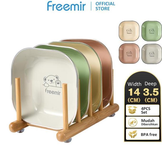 Xxx1- Freemir Set 4Pcs Piring Beruang Jerami Gandum Empat Rna Pastel