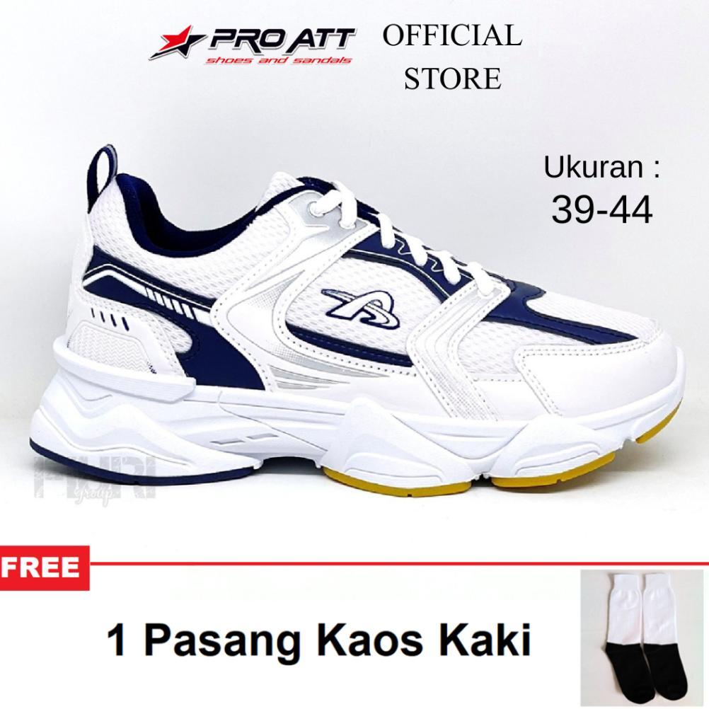 PROMO Pro Att - Nba 701 39-44 - Sepatu Olahraga Badminton Tennis Pria Wanita - Putih Navy