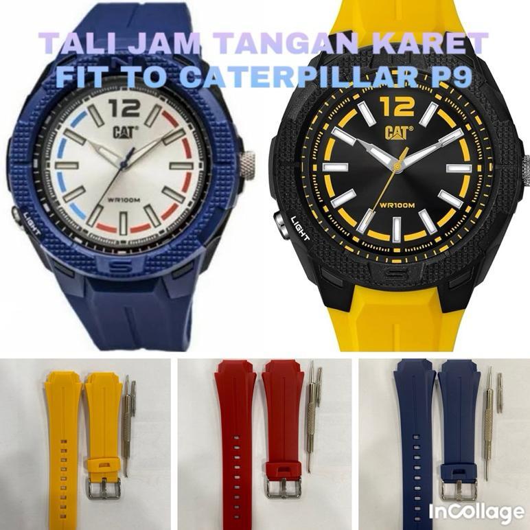 Strap/Tali Jam Tangan Karet Caterpillar P9 All Series Diskon