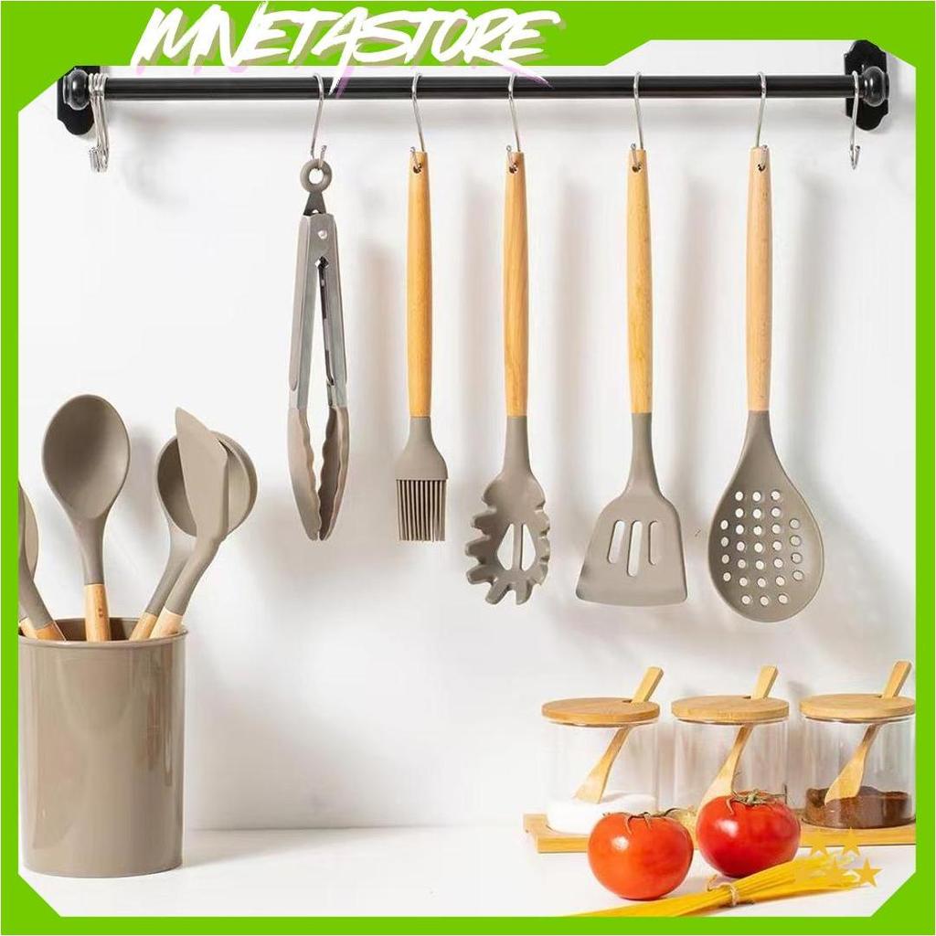SC - Spatula Silikon H1019 Alat Masak Sodet Lubang Penyaring Minyak Tahan Panas Perlengkapan Dapur T