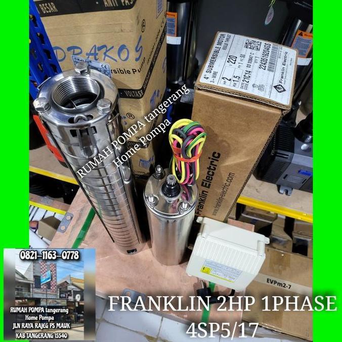 Pompa Satelit Franklin 2Hp 1Phase 4Sp5/17 Pompa Submersible Franklin