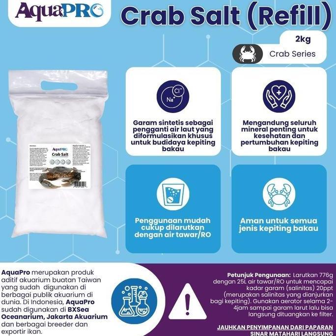 AQUAPRO CRAB SALT 2KG/4.4LBS REFILL