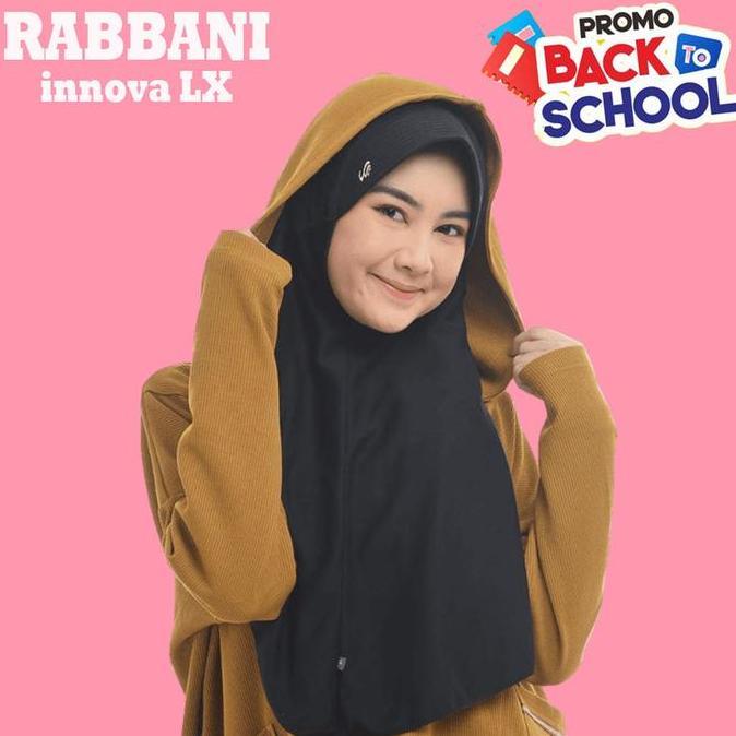 Scarf- Rabbani - Kerudung Rabbani Innova Lx (Pita Didalam / Serut Dalam) | Kerudung Sekolah Jilbab I