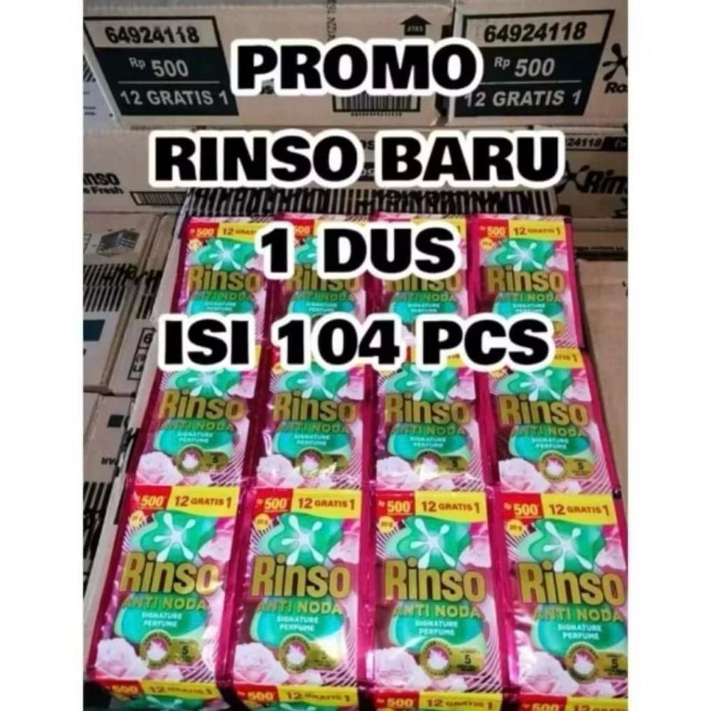 Elegant Rinso Cair 1 Dus / Rinso Renceng 1 Dus 20 Ml Isi 104 Sachet Anti Noda