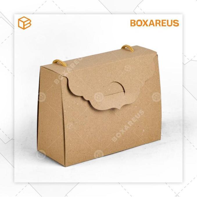 Gift Box Kado Souvenir Packaging Hijab Brown Hitam | 317713