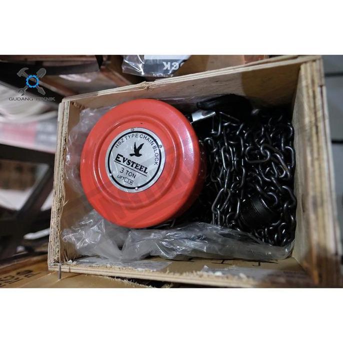 NIKIFOROV Chain Block EVSTEEL 3Ton 5meter / Katrol 3 Ton 5 Meter - Takel Kerekan