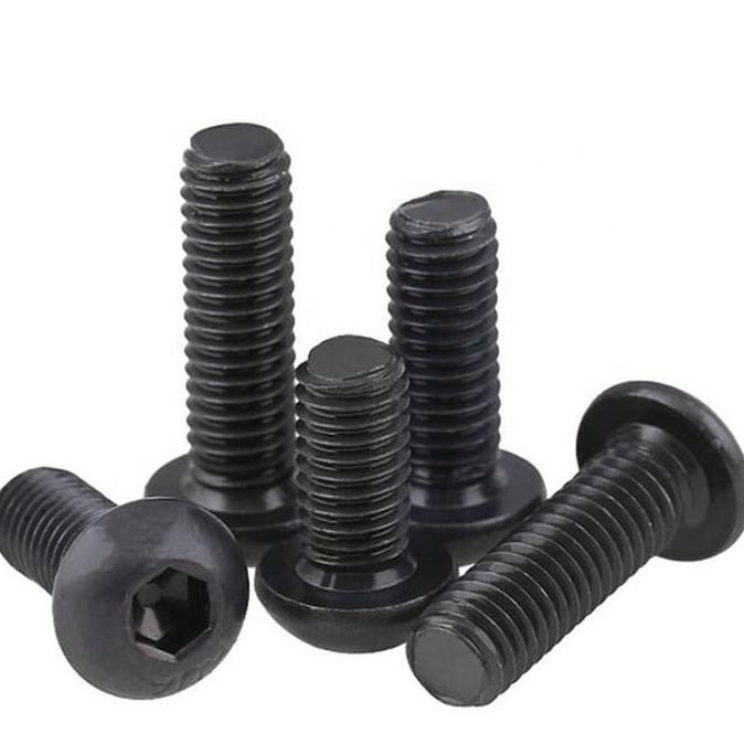 10PCS BAUT BUTTON M3 X 8 BUTTON CARBON STEEL HITAM BUTTON L M3X8 BAUT BUTTON M3X8 BAUT PAYUNG CD99