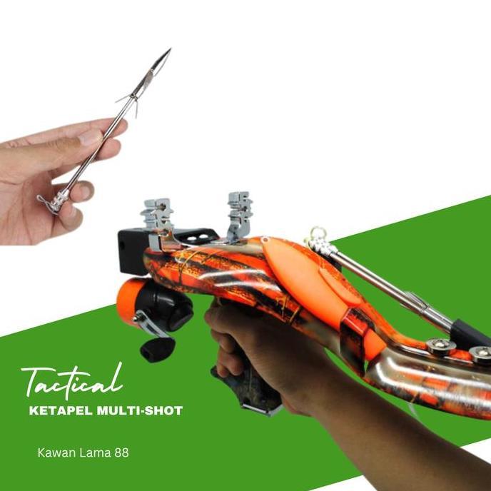 READY  Fullset ketapel reel paser panah ikan doubleshot komplit