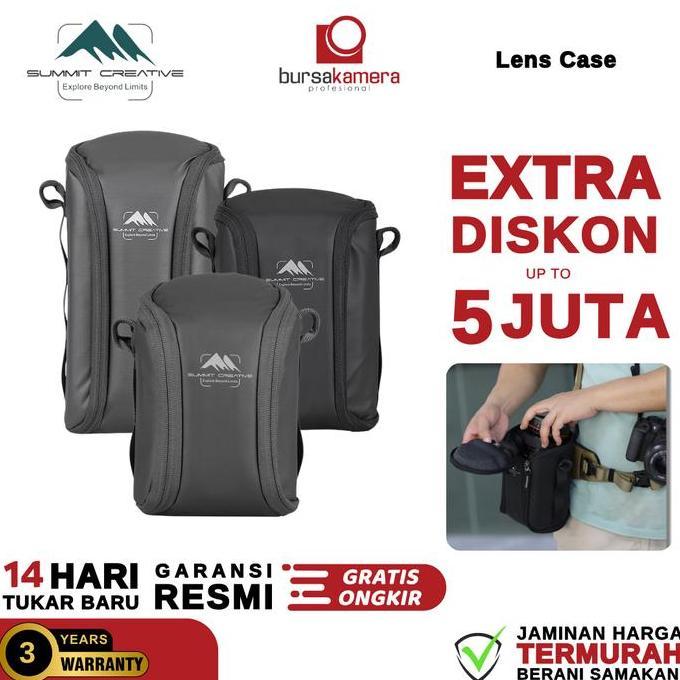 SUMMIT CREATIVE LENS CASE SUMMIT TAS LENSA KAMERA WATERPROOF & SHOCKPROOF CASE MURAH