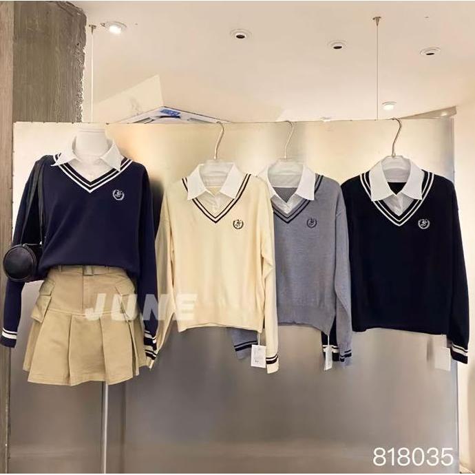 Prety- [ Angelina ] Virginia 2In1 Top / Silk Knit Import Top / Top Import Wanita