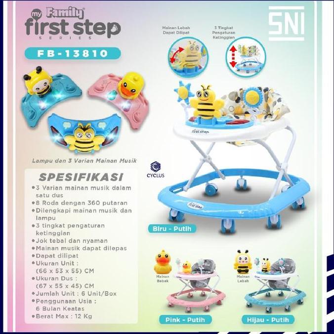 Baby Walker First Step Family Kereta Bayi Perempuan laki Family 13810