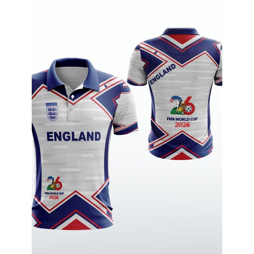 kaos polo jersey sepak bola ENGLAND 2026sublime terbaru free custom