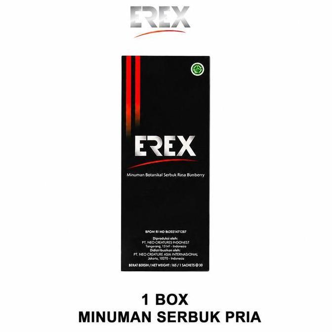 Best Seller EREX - 1 Box Minuman Serbuk Kebugaran Pria Rasa Blueberry | Stamina Pria Original BPOM B
